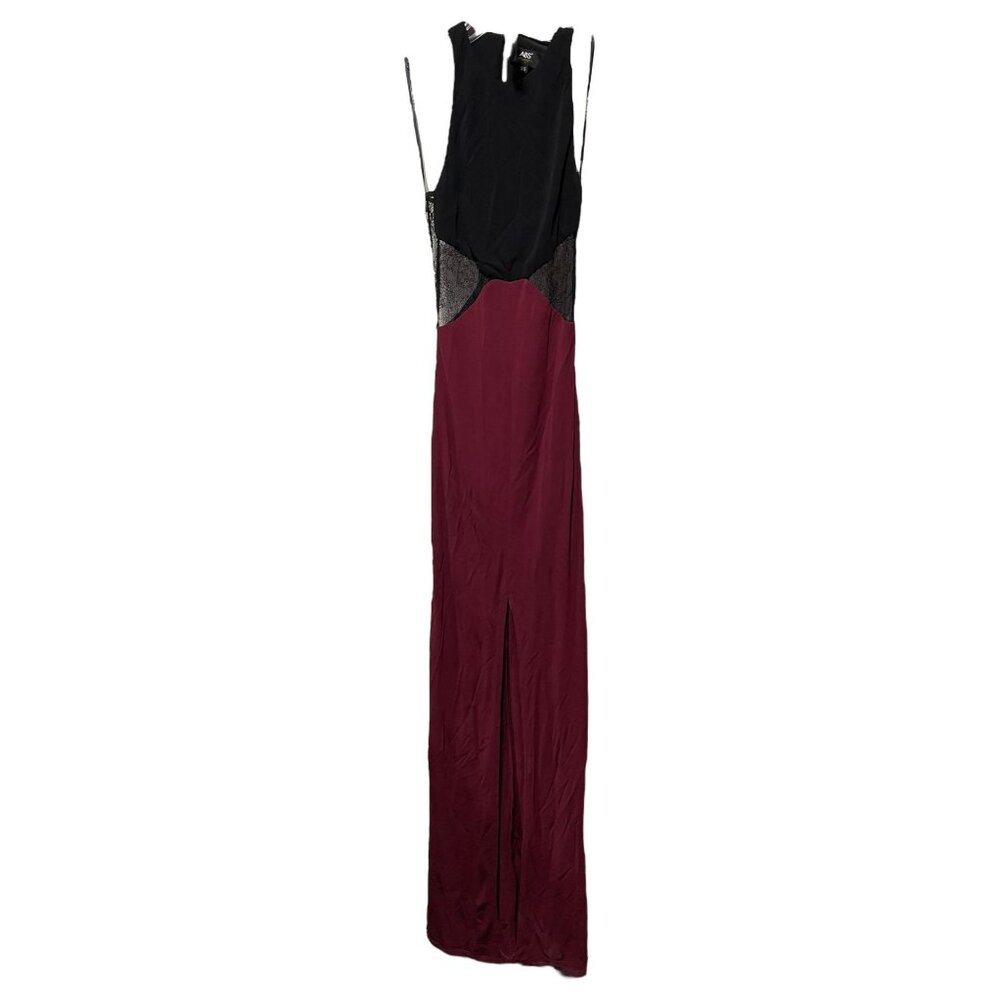 ABS Wine Black Lace and Wine Long‎ Dress - NWT
